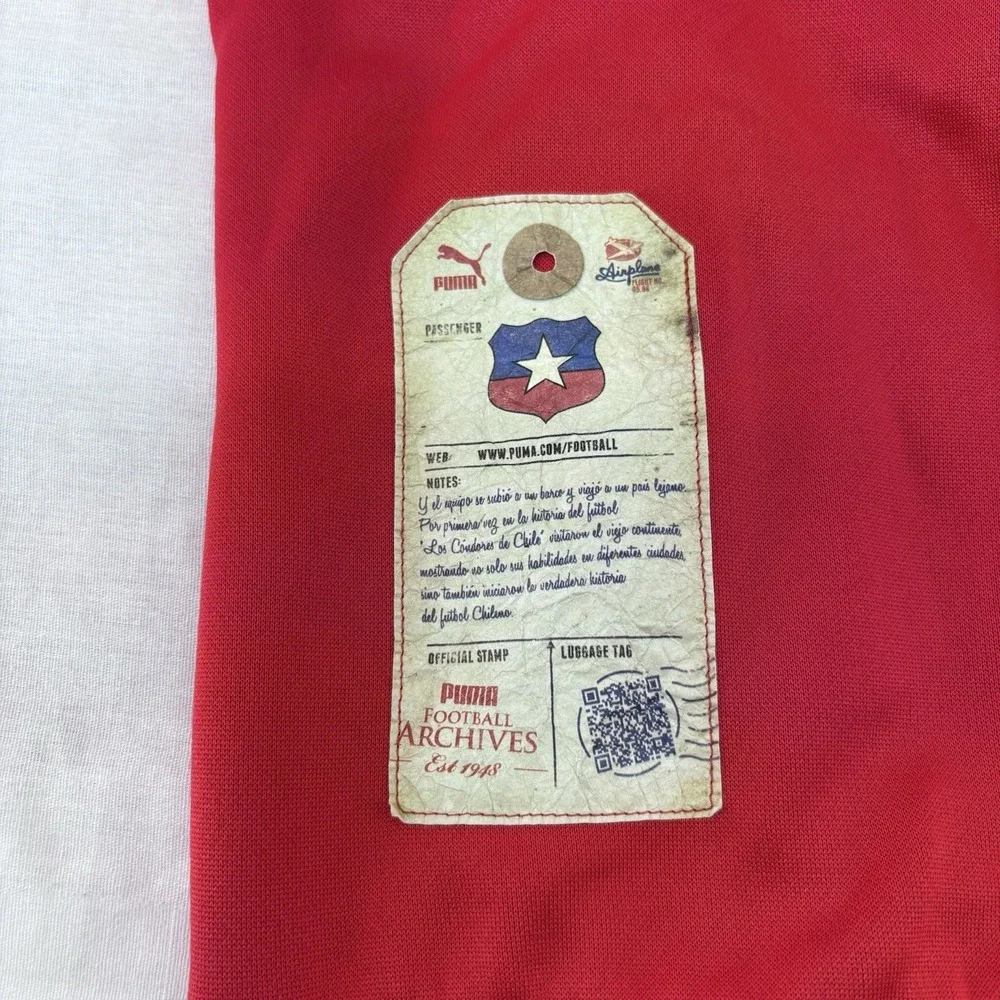Puma Track Soccer Jacket Men M Red Blue Chile Football Texas Star Flag Logo RARE